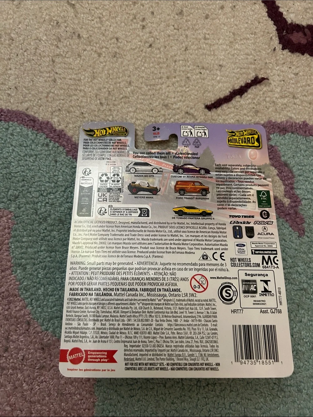 Hot Wheels Boulevard Custom '01 Acura Integra GSR - Purple